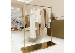 Стійка для торгівлі одгом та сукнями з золотою полицею